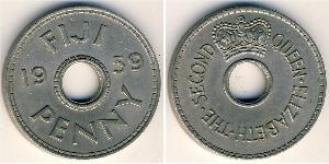 1 Penny Fiji 銅/镍 伊丽莎白二世 (1926-2022)