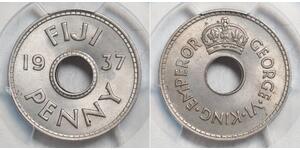 1 Penny Fiji 銅/镍 乔治六世 (1895-1952)