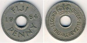 1 Penny Fiji 銅/镍 伊丽莎白二世 (1926-2022)