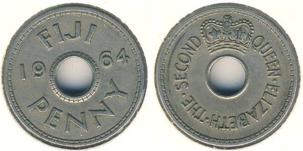 1 Penny Fiji 銅/镍 伊丽莎白二世 (1926-2022)