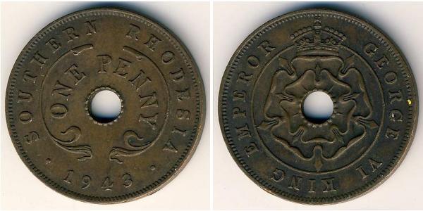 1 Penny 南羅德西亞 銅/镍 乔治六世 (1895-1952)