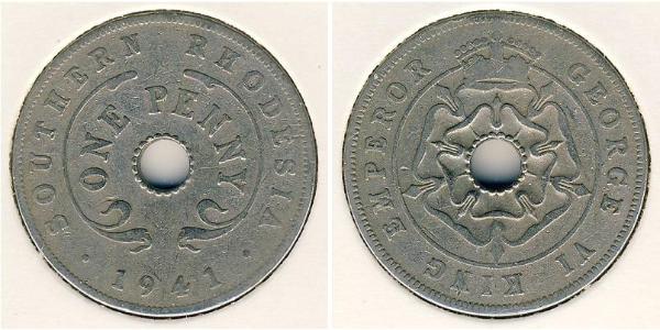 1 Penny 南羅德西亞 銅/镍 乔治六世 (1895-1952)