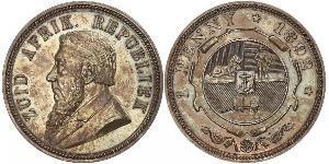 1 Penny South Africa 青铜 保罗·克留格尔 (1825 - 1904)