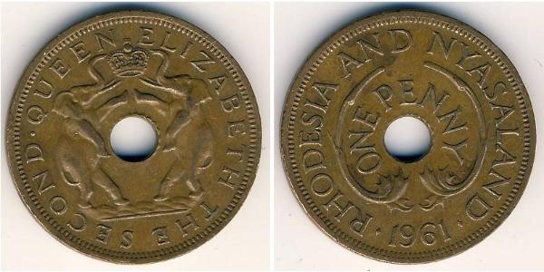 1 Penny 南羅德西亞 青铜 