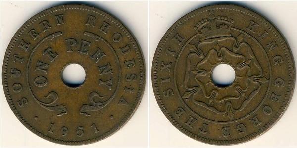 1 Penny 南羅德西亞 青铜 乔治六世 (1895-1952)