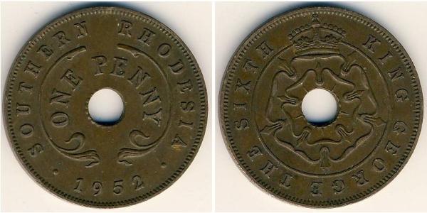 1 Penny 南羅德西亞 青铜 乔治六世 (1895-1952)