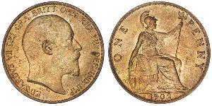 1 Penny 大不列颠及爱尔兰联合王国 (1801 - 1922) 青铜 爱德华七世 (1841-1910)