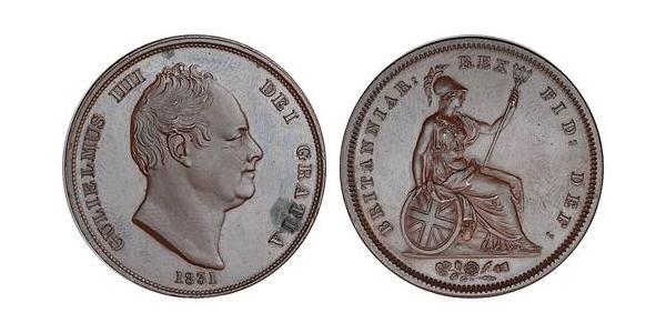 1 Penny 大不列颠及爱尔兰联合王国 (1801 - 1922) 青铜 威廉四世 (英國)