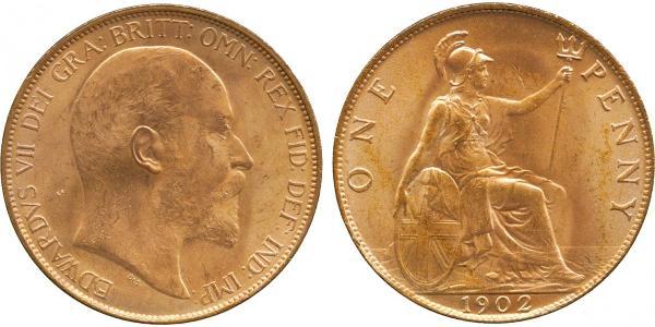 1 Penny 大不列颠及爱尔兰联合王国 (1801 - 1922) 青铜 爱德华七世 (1841-1910)