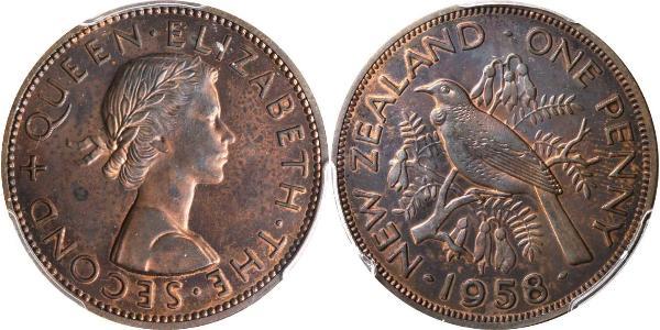 1 Penny 新西兰 青铜 伊丽莎白二世 (1926-2022)