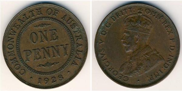 1 Penny 澳大利亚 青铜 乔治五世  (1865-1936)