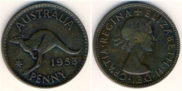 1 Penny 澳大利亚 青铜 伊丽莎白二世 (1926-2022)