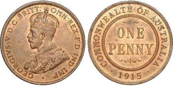 1 Penny 澳大利亚 青铜 乔治五世  (1865-1936)