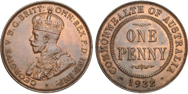 1 Penny 澳大利亚 青铜 乔治五世  (1865-1936)