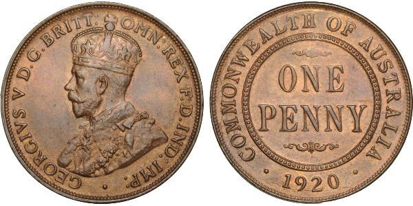 1 Penny 澳大利亚 青铜 乔治五世  (1865-1936)