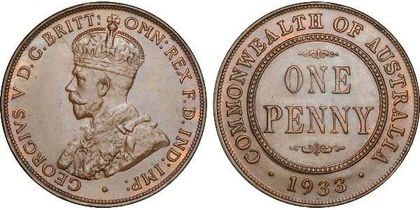 1 Penny 澳大利亚 青铜 乔治五世  (1865-1936)