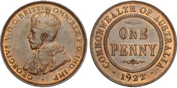 1 Penny 澳大利亚 青铜 乔治五世  (1865-1936)