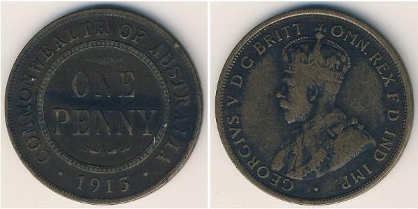 1 Penny 澳大利亚 青铜 乔治五世  (1865-1936)