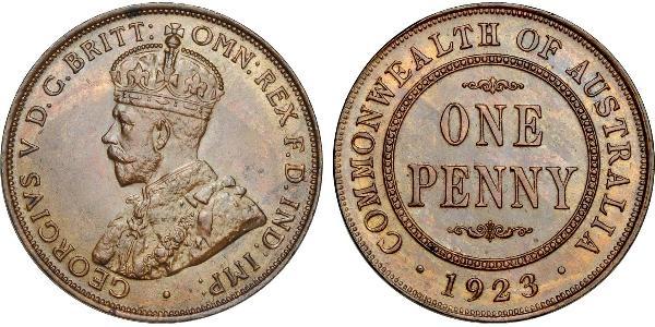 1 Penny 澳大利亚 青铜 乔治五世  (1865-1936)