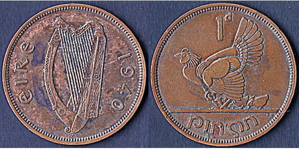 1 Penny 爱尔兰共和国 青铜 