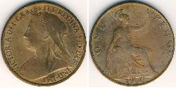 1 Penny 英国 青铜 