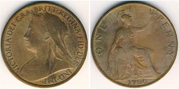 1 Penny 英国 青铜 