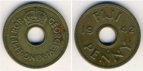 1 Penny Fiji 黃銅 乔治六世 (1895-1952)