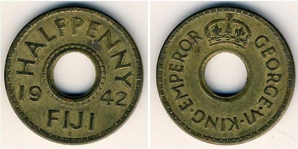 1 Penny Fiji 黃銅 乔治六世 (1895-1952)