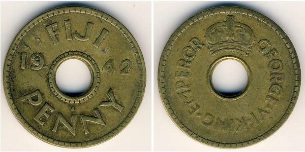 1 Penny Fiji 黃銅 乔治六世 (1895-1952)