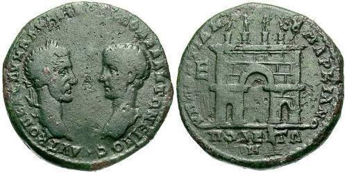 1 Pentassarion Römische Kaiserzeit (27BC-395) Bronze Macrinus  (165-218)