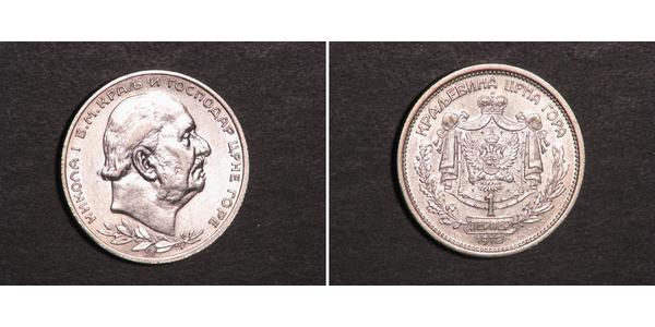 1 Perper  Montenegro Plata Nicolás I de Montenegro