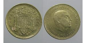 1 Peseta Francoist Spain (1936 - 1975) Alluminio/Bronzo Francisco Franco(1892 – 1975)