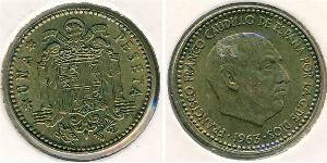 1 Peseta Francoist Spain (1936 - 1975) Alluminio/Bronzo Francisco Franco(1892 – 1975)
