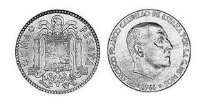 1 Peseta Francoist Spain (1936 - 1975) Alluminio/Bronzo Francisco Franco(1892 – 1975)