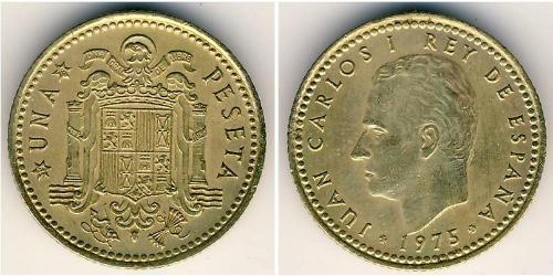 1 Peseta Francoist Spain (1936 - 1975) Alluminio/Bronzo Juan Carlos I (1938 - )