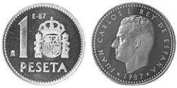 1 Peseta Kingdom of Spain (1976 - ) Aluminium Juan Carlos I of Spain (1938 - )