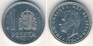 1 Peseta Kingdom of Spain (1976 - ) Aluminium Juan Carlos I of Spain (1938 - )