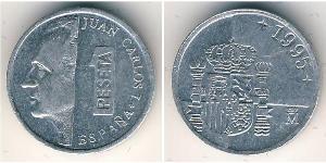 1 Peseta Kingdom of Spain (1976 - ) Aluminium Juan Carlos I of Spain (1938 - )