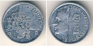 1 Peseta Kingdom of Spain (1976 - ) Aluminium Juan Carlos I of Spain (1938 - )