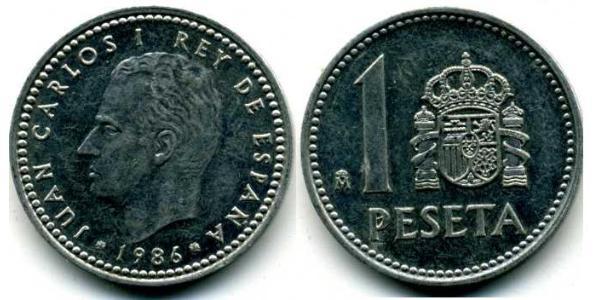 1 Peseta Kingdom of Spain (1976 - ) Aluminium Juan Carlos I of Spain (1938 - )