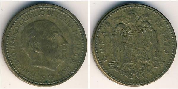 1 Peseta Espagne franquiste (1936 - 1975) Bronze/Aluminium Francisco Franco(1892 – 1975)