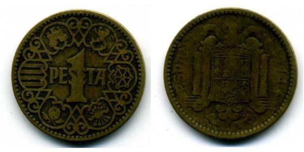 1 Peseta Francoist Spain (1936 - 1975) Bronze/Aluminium 