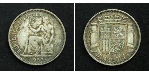 1 Peseta Segunda República Española (1931 - 1939) Plata 