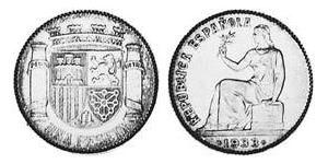 1 Peseta Segunda República Española (1931 - 1939) Plata 