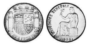 1 Peseta Segunda República Española (1931 - 1939) Plata 