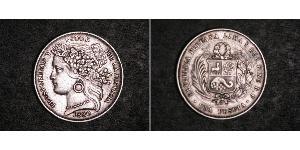 1 Peseta Peru Silber 