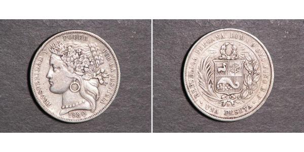 1 Peseta 秘鲁 銀 