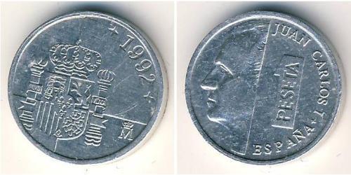 1 Peseta 西班牙 铝 胡安·卡洛斯一世 (1938 - )