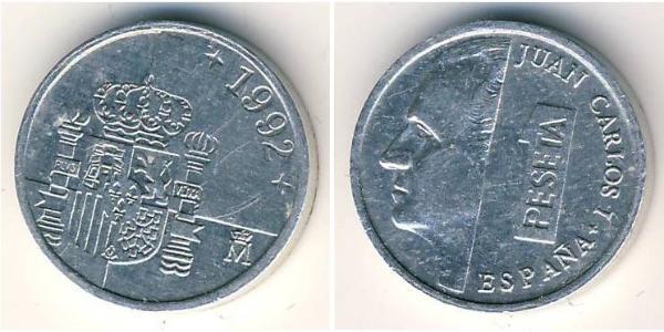 1 Peseta 西班牙 铝 胡安·卡洛斯一世 (1938 - )