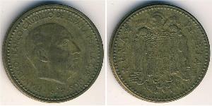 1 Peseta 佛朗哥时期 (1936 - 1975) 青铜/铝 弗朗西斯科·佛朗哥 (1892 – 1975)